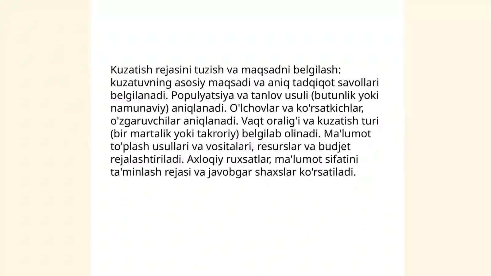 Statistik kuzatishning asosiy bosqichlari va turlari 4