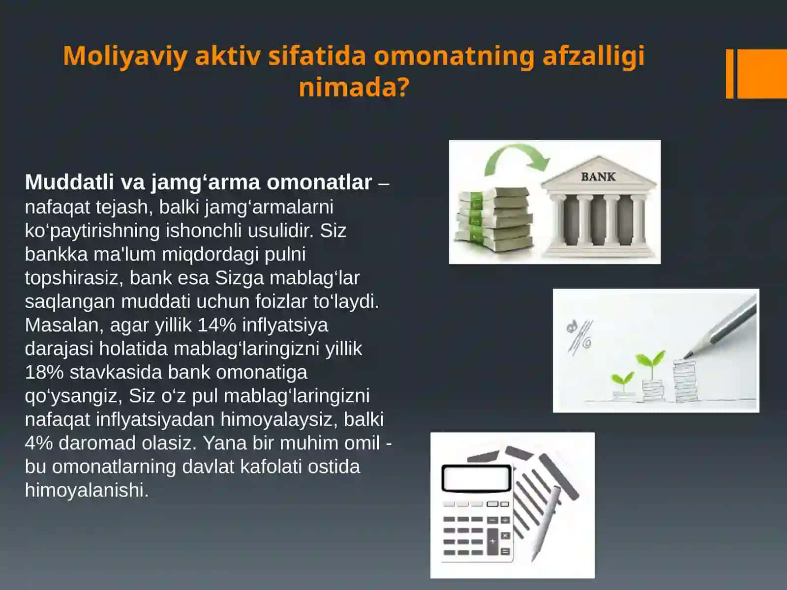 Microsoft Excel dasturida omonatga pul qo‘yish masalasini yechishni avtomatlashtirish 4