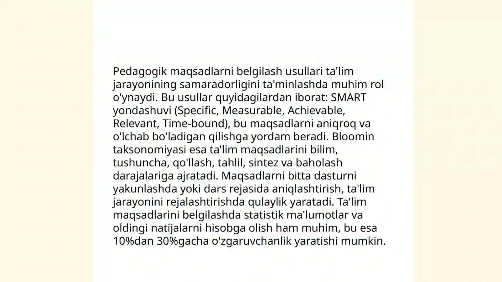 Pedagogik jarayonni loyihalash texnologiyasi 4