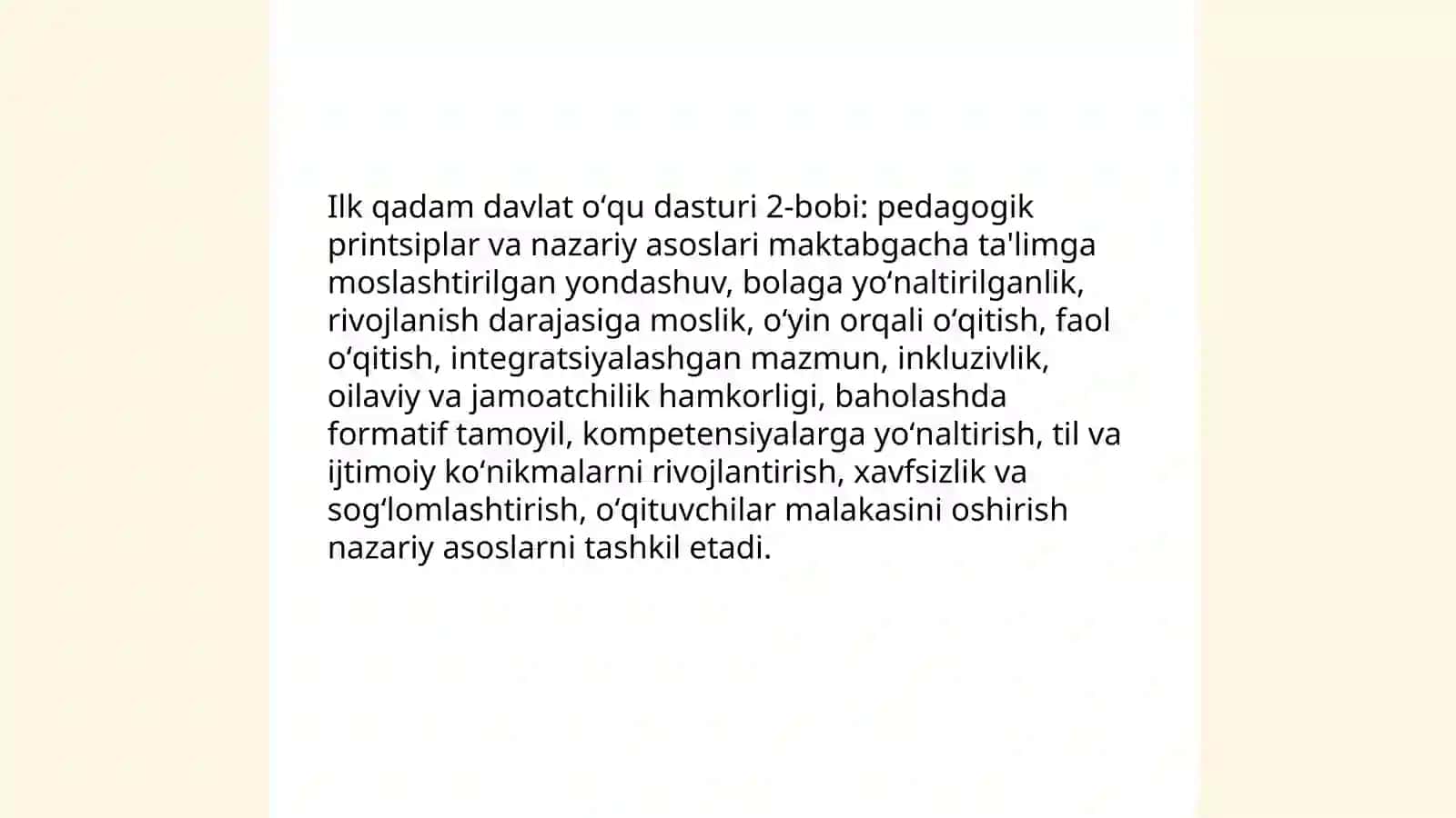 "Ilk qadam" davlat oʻqu dasturi 4