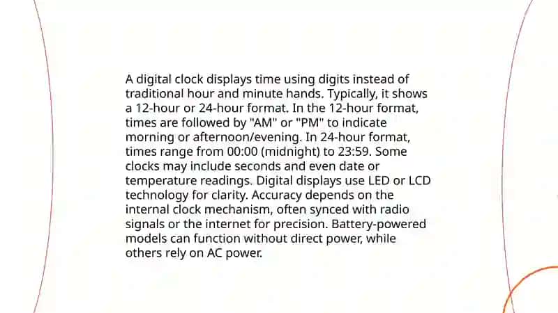 Telling the time 4