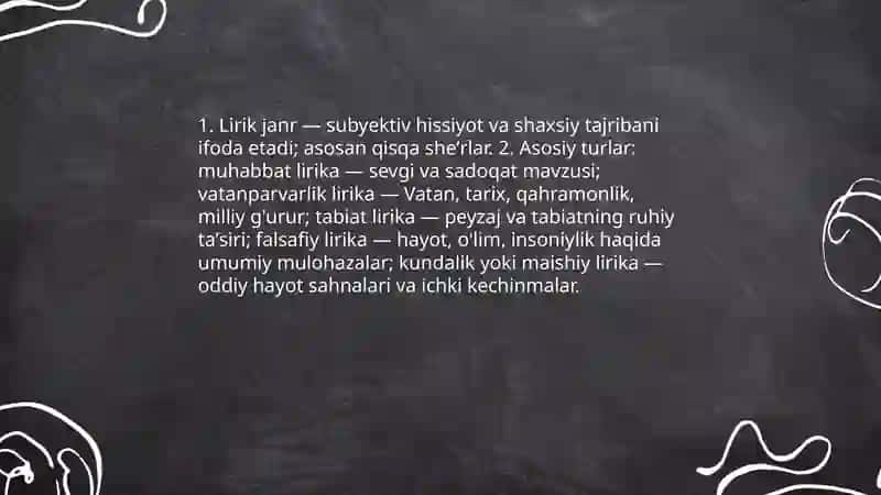 Adabiy tur va janrlar 4