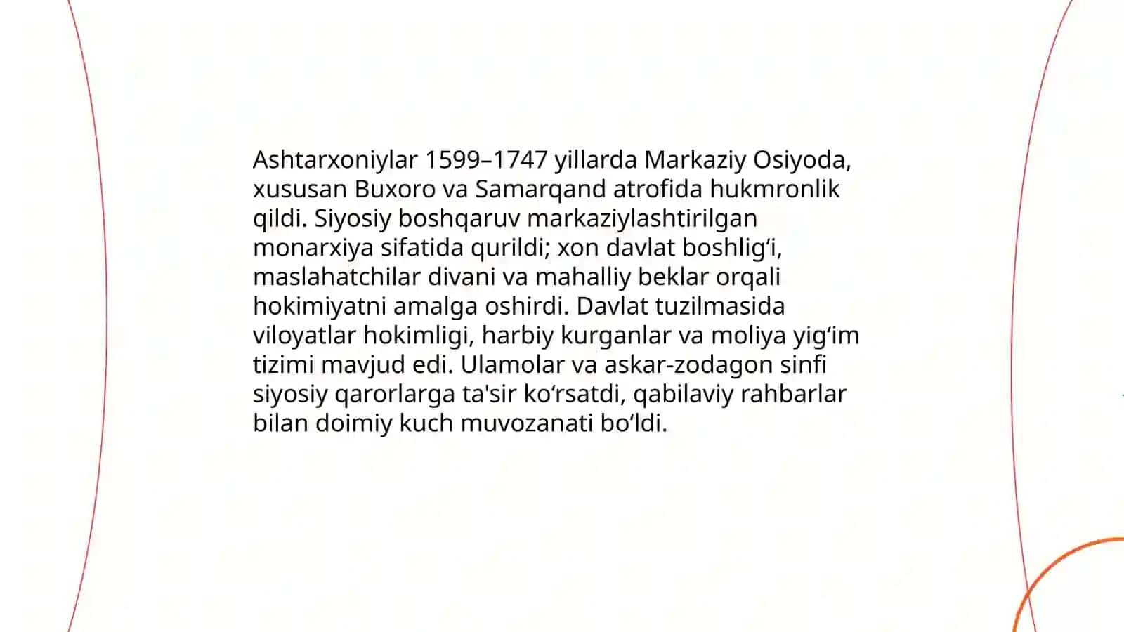 Ashtarxoniylarning hukmronlik davri 4