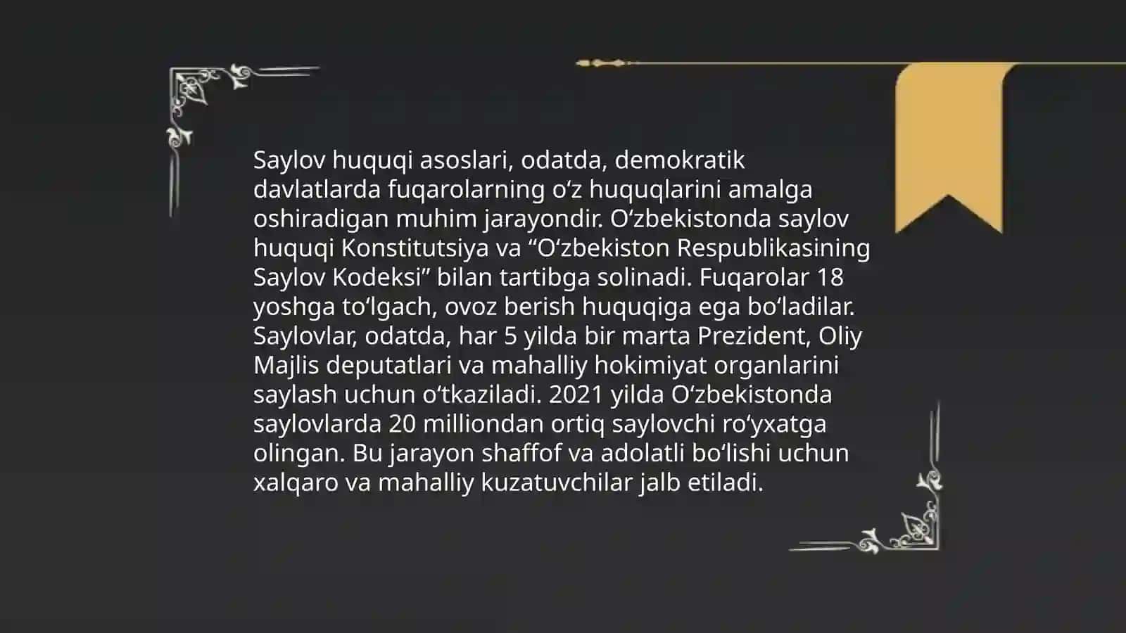 Saylov tizimi va saylov huquqi tushunchasi 4