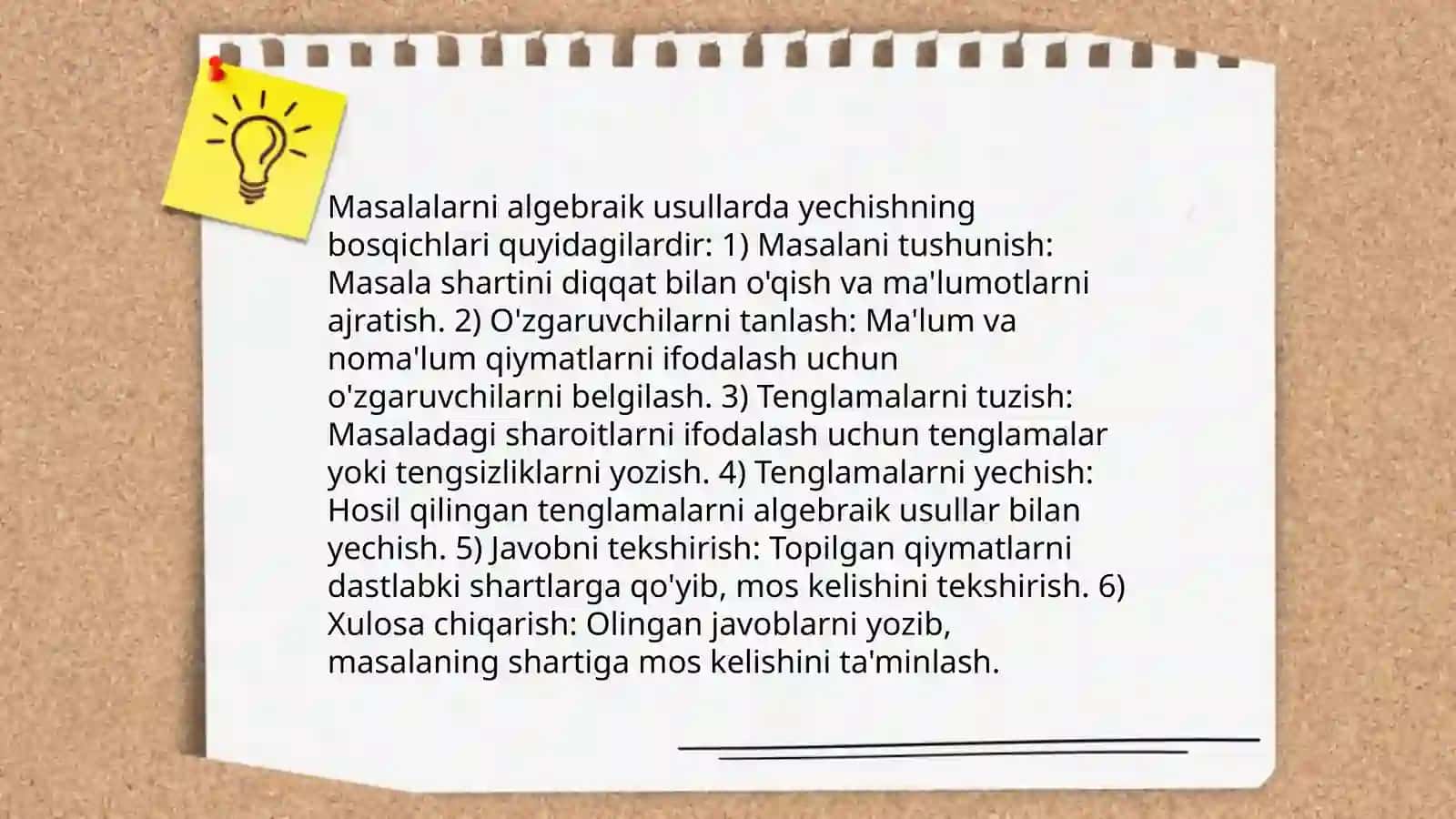 Algebraik usulda masalalarni yechishga ōrgatish metodikasi 4