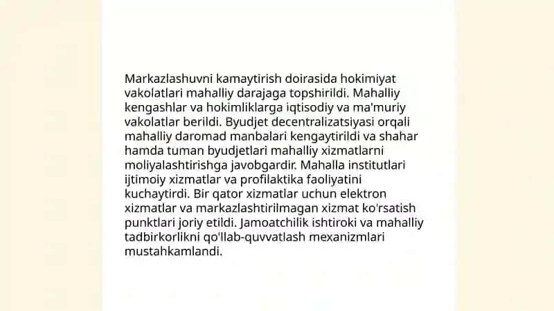 Mustaqillik yillarida davlat boshqaruvi tizimida amalga oshirilgan islohotlar 4