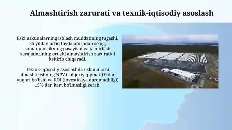 Elektr emergetika tizimlari elementlarining almashtirish sxemalari 4