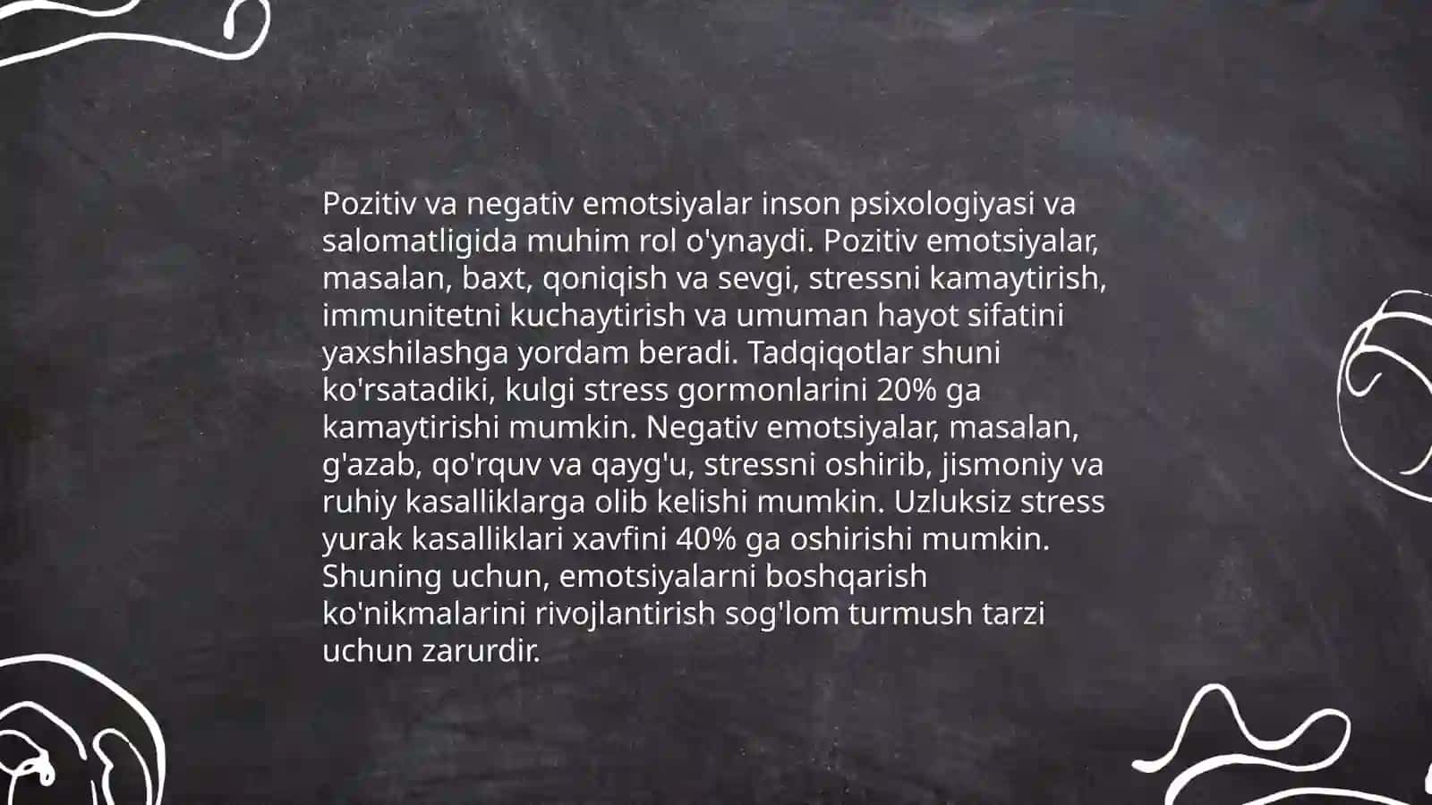 Xar xil emotsiyalar va xislarning tasnifi 4