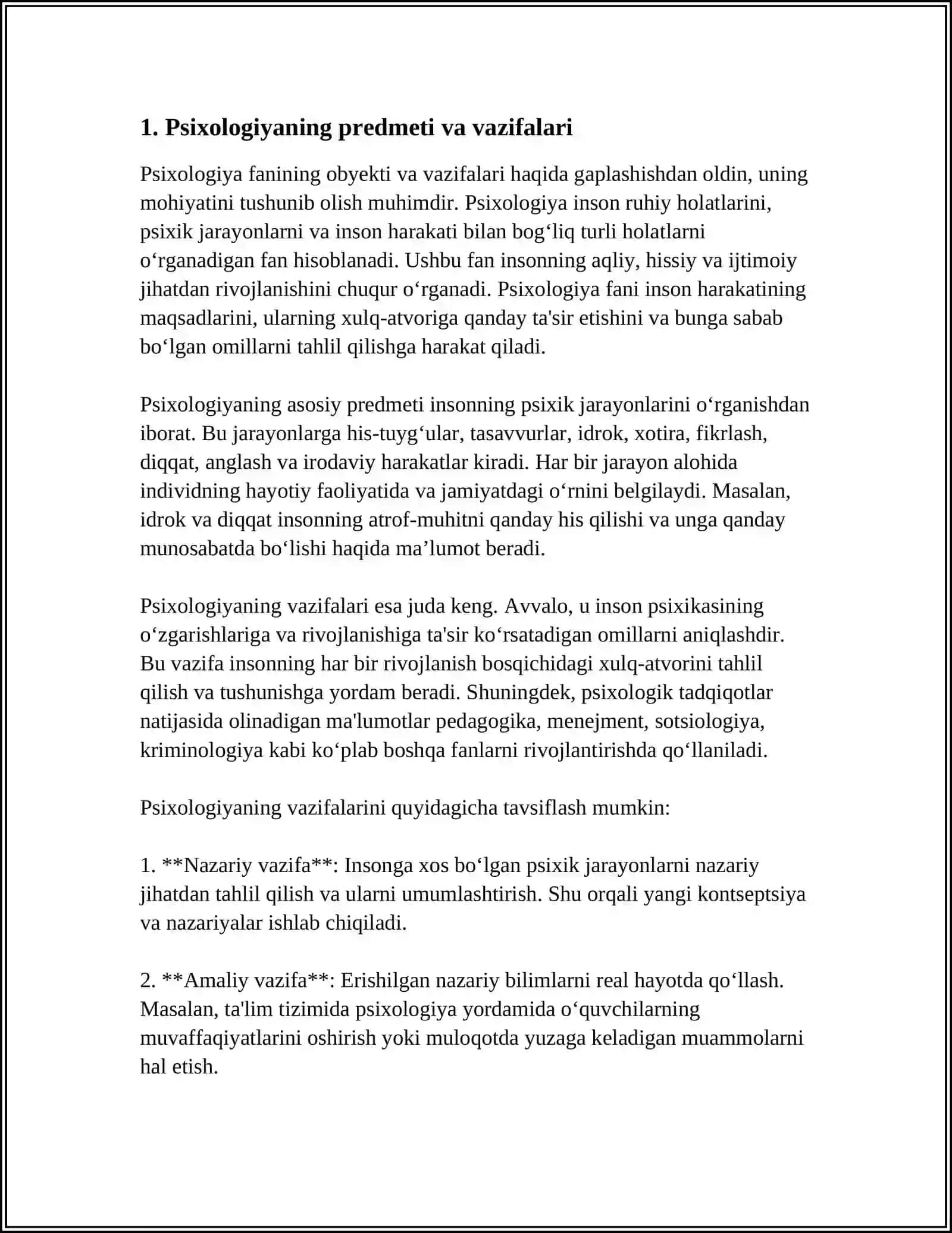PSIXOLOGIYA FANINING PREDMETI VA RIVOJLANISH TARIXI 4
