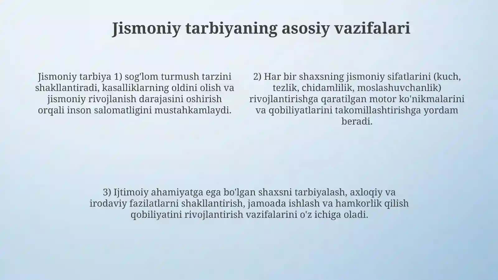 Jismoniy madaniyatning jamiyatdagi vazifalari va shakllari 4