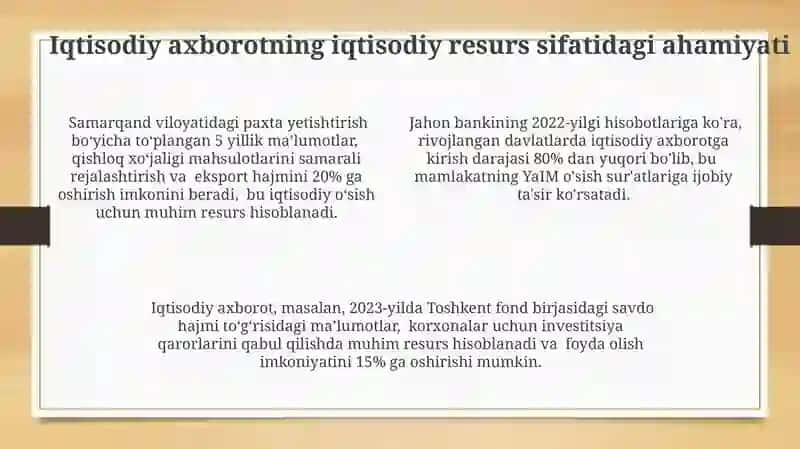 Iqtisodiy Axborotni Tahlil Qilish va Qo‘llash 4
