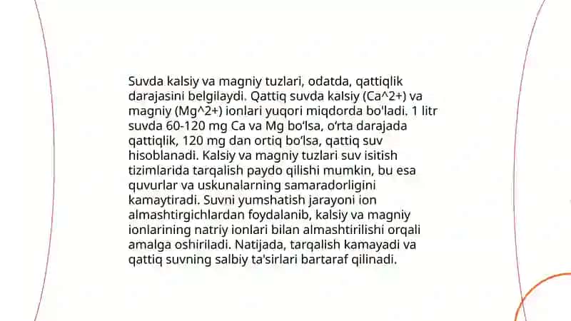 Suvning qattiqligi va yoqotish usullari 4