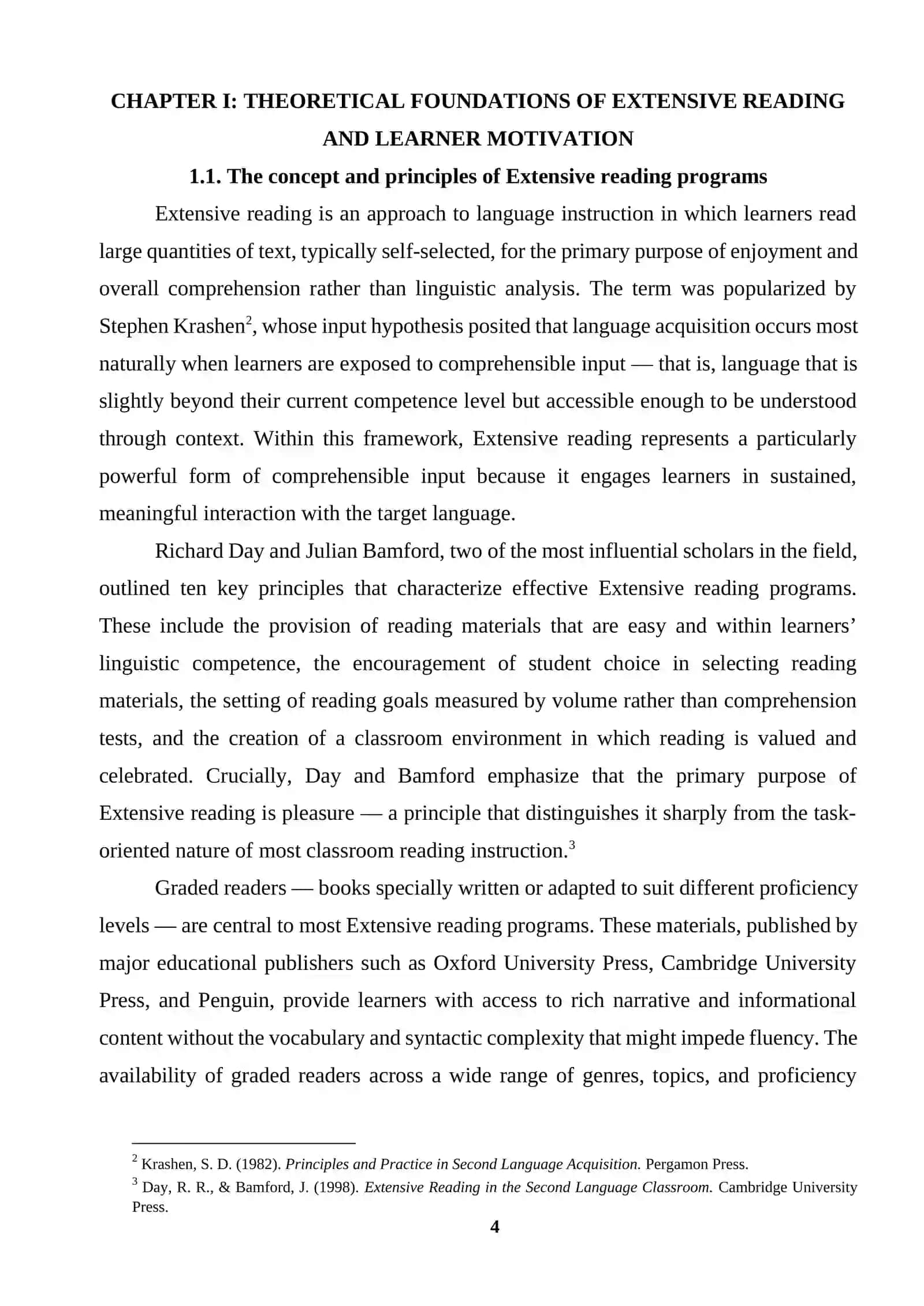 The impact of extensive reading programs on learner motivation and fluency 4