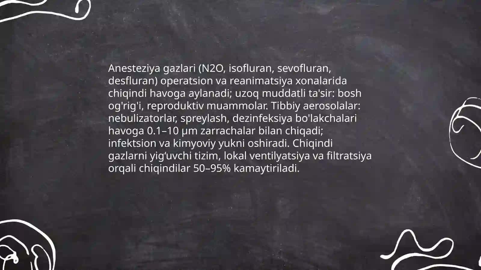 Kasalxonalari havosining antropogen ifloslanishi haqida tushuncha 4