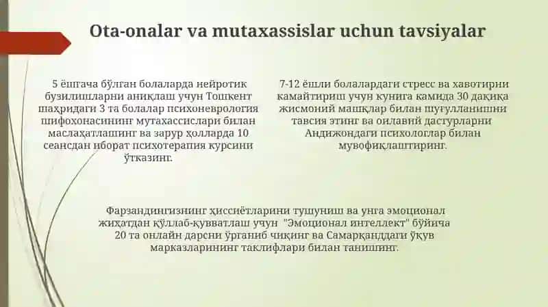 Davolash va Rejalashtirish 4