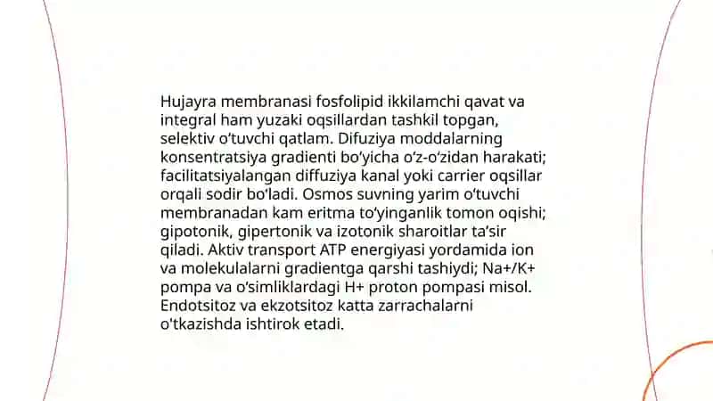 O'simlik va hayvon hujayralar ôxshashligi va farqi 4