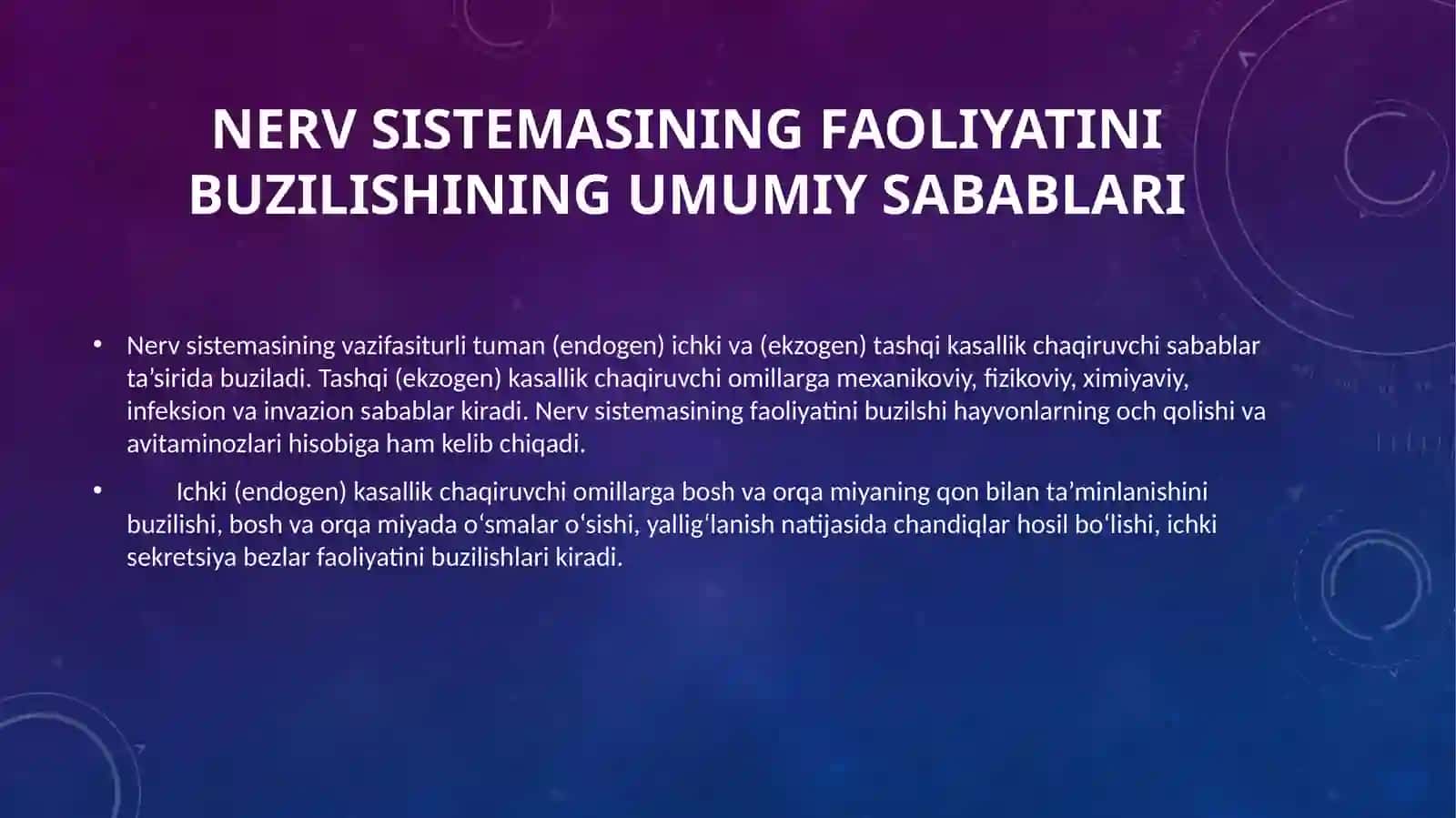 Oliynerv faoliyatining buzilishi 4