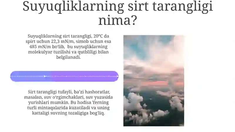 Suyuqliklarning sirt tarangligi. Havo va gaz emboliyasi 4