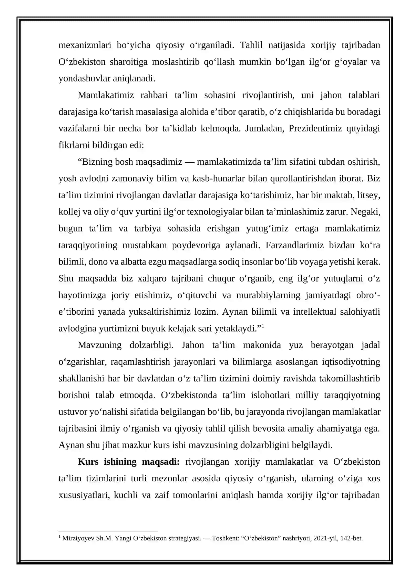 Rivojlangan xorijiy mamlakatlarning ta'lim tizimi bilan O'zbekistondagi ta'lim tizimini qiyosiy tahlil etish 4