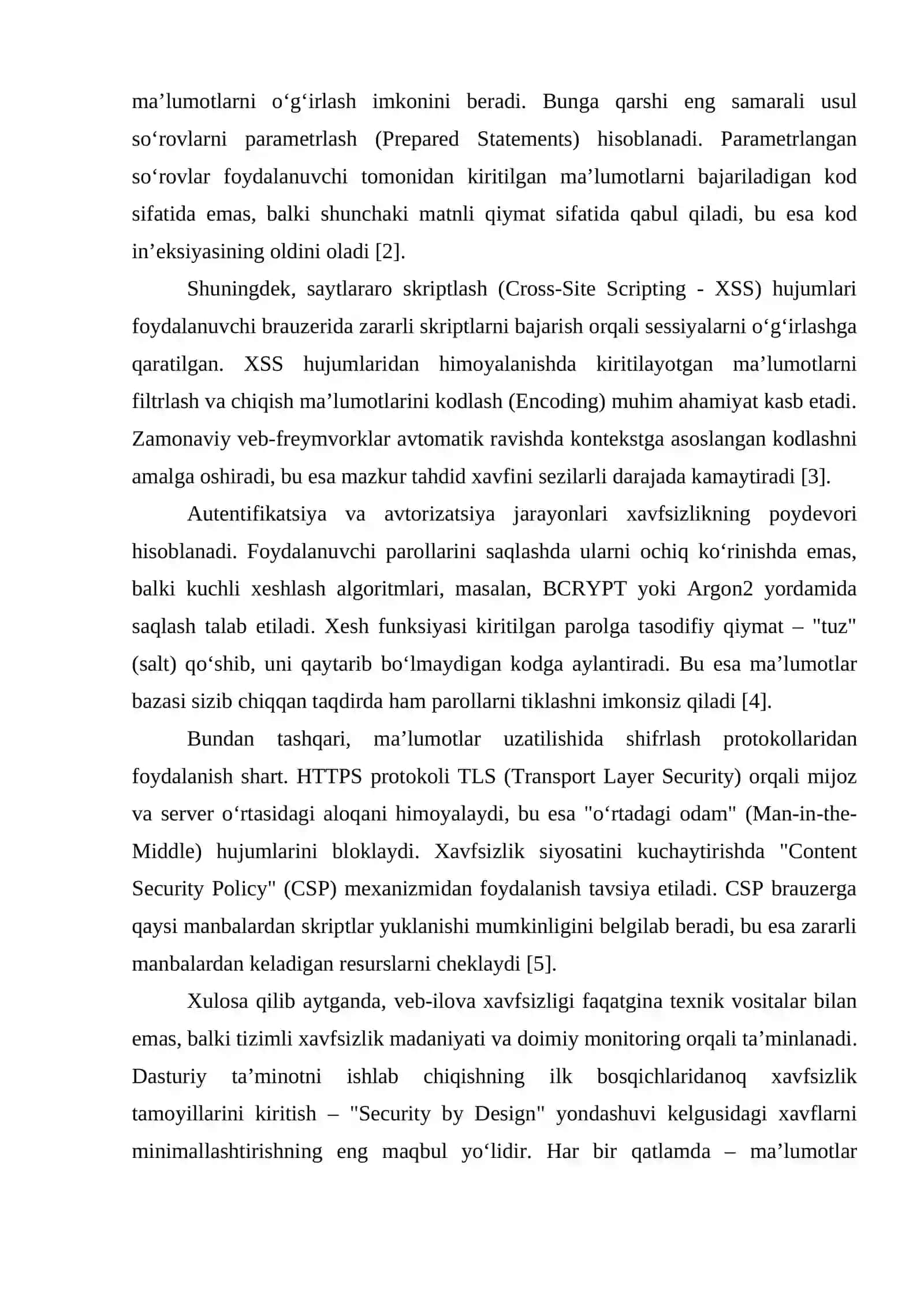 WEB ILOVALARDA XAVFSIZLIKNI TA'MINLASH USULLARI 4