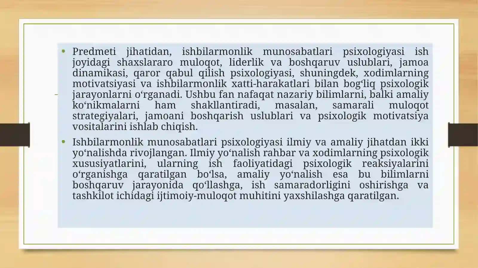 Ishbilarmonlik munosabatlari psixologiyasi 4