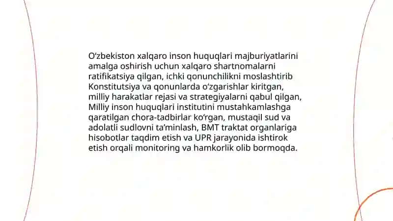 Yangi O‘zbekistonda inson haq-huquqlari va erkinliklari kafolatining yaratilishi 4