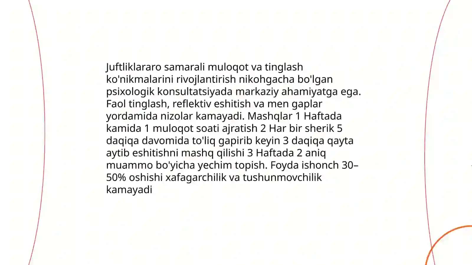 Nikohgacha bo’lgan davrda Psixologik konsultatsiya 4