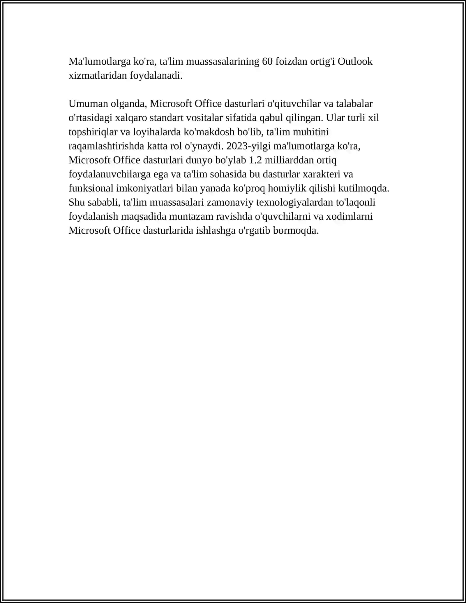 TAʼLIMGA OID MICROSOFT XIZMATLARI 4