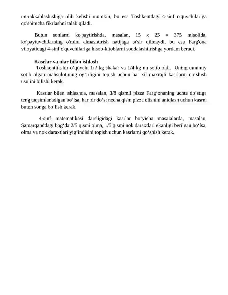 4-Sinf Matematika Misollari Yechish 4