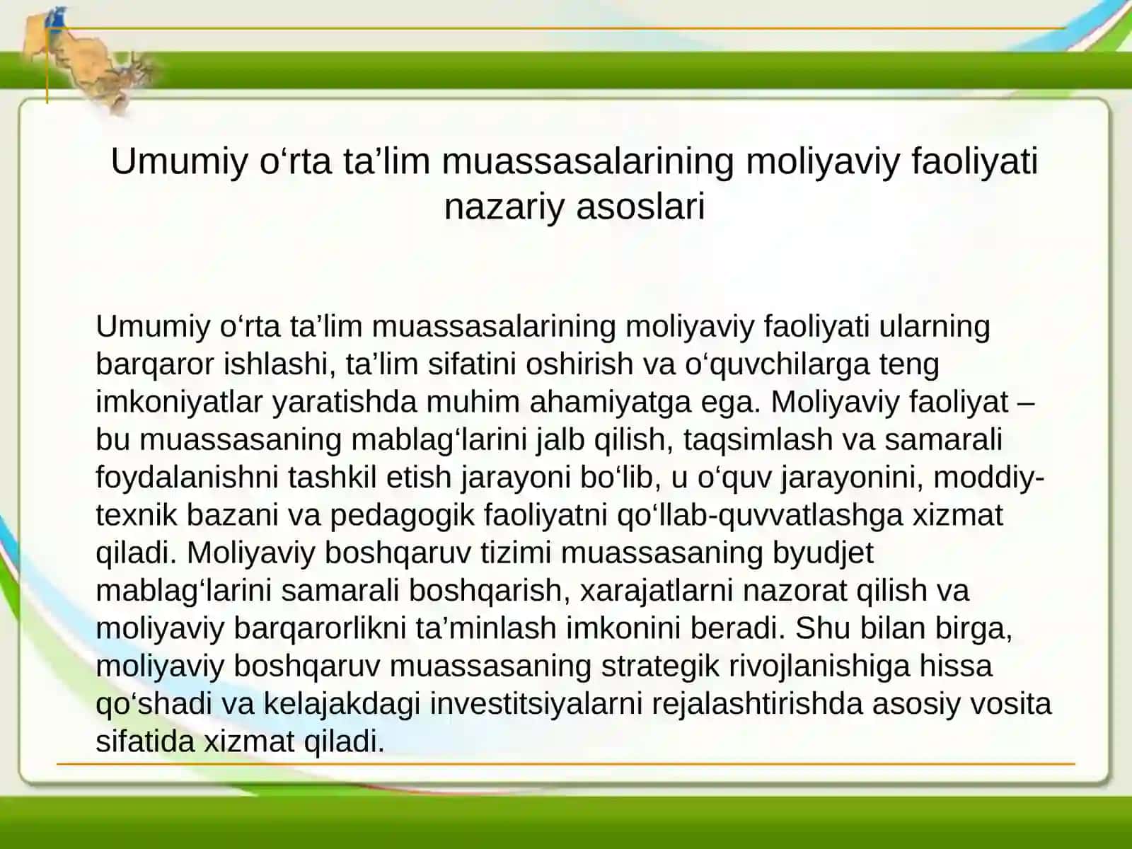 Umumiy o'rta ta'lim muassasalari moliyaviy faoliyatini boshqarish 4
