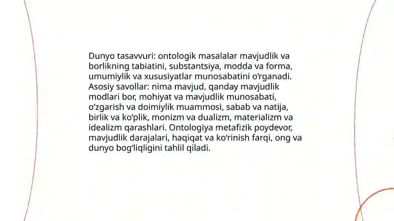 Dunyo falsafasi 4