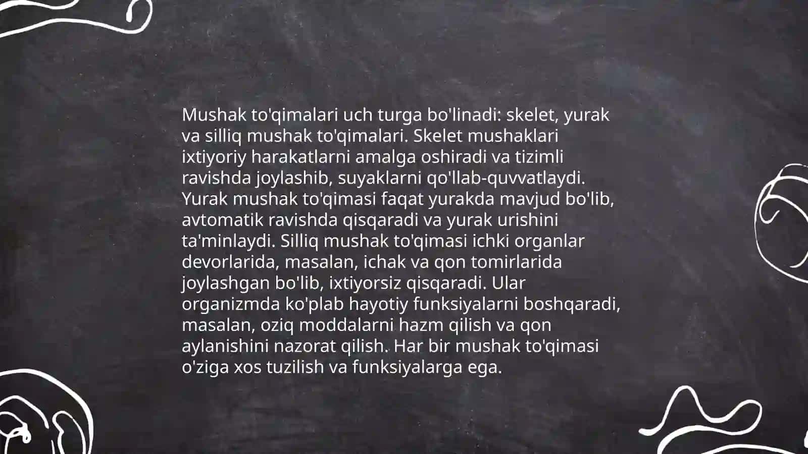 Mushaklar haqida umumiy ma'lumot 4