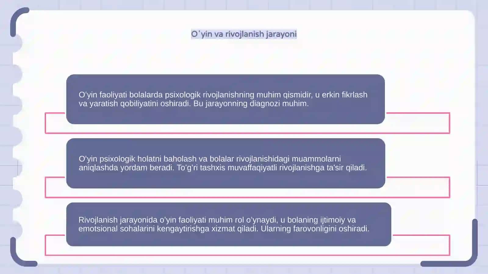 Oʻyin faoliyatini psixologik mohiyati va diagnostik ahamiyati 4