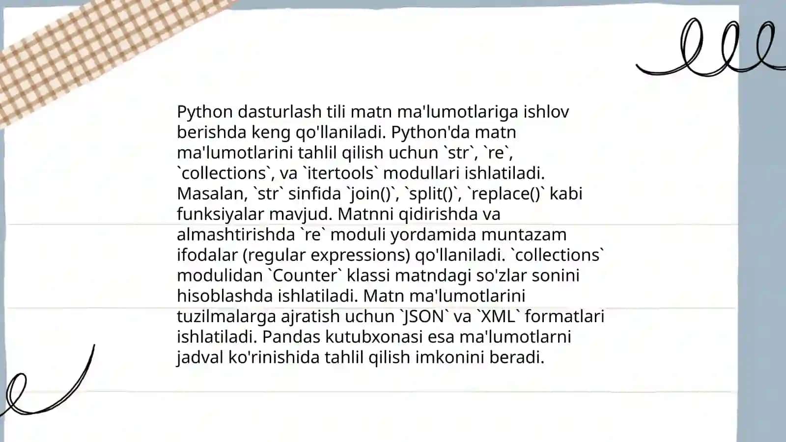 Python dasturlash tilida turli taxlil qilish o'yinlari 4