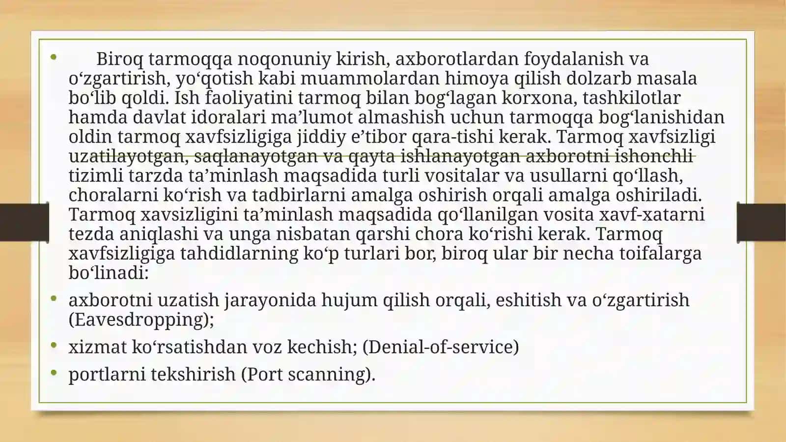 Kompyuter tarmoqlariga ruxsatsiz kirish va buzish 4