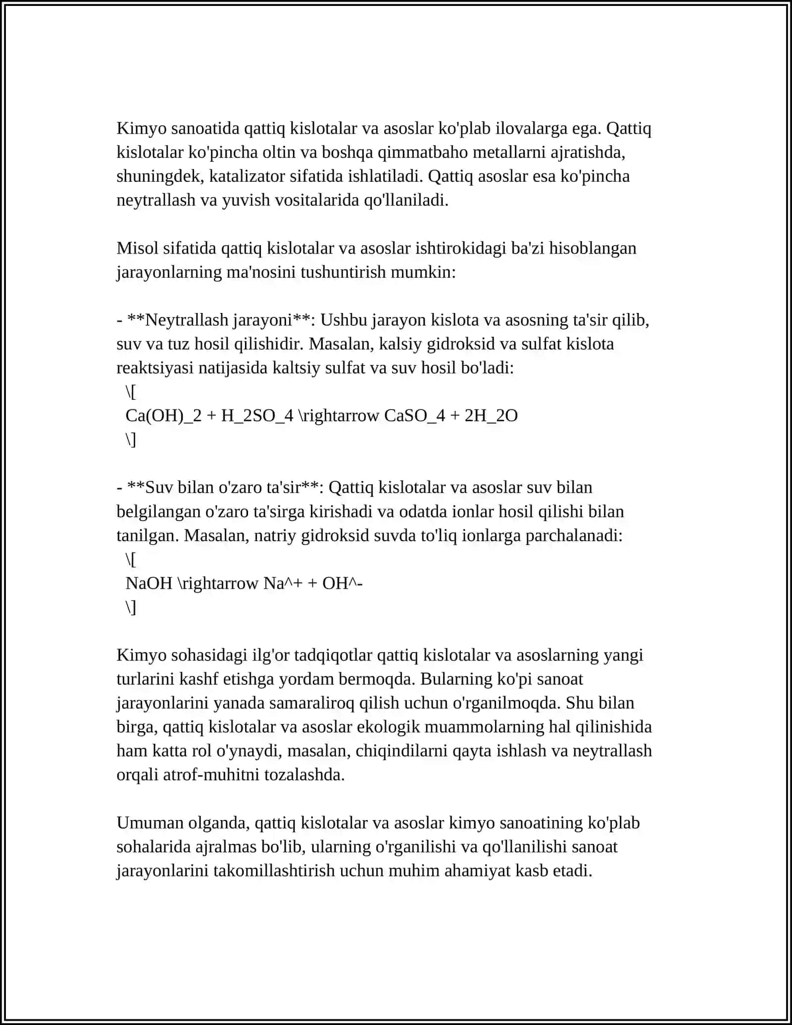 QATTIQ VA YUMSHOQ KISLOTA VA ASOSLAR NAZARYASI 4