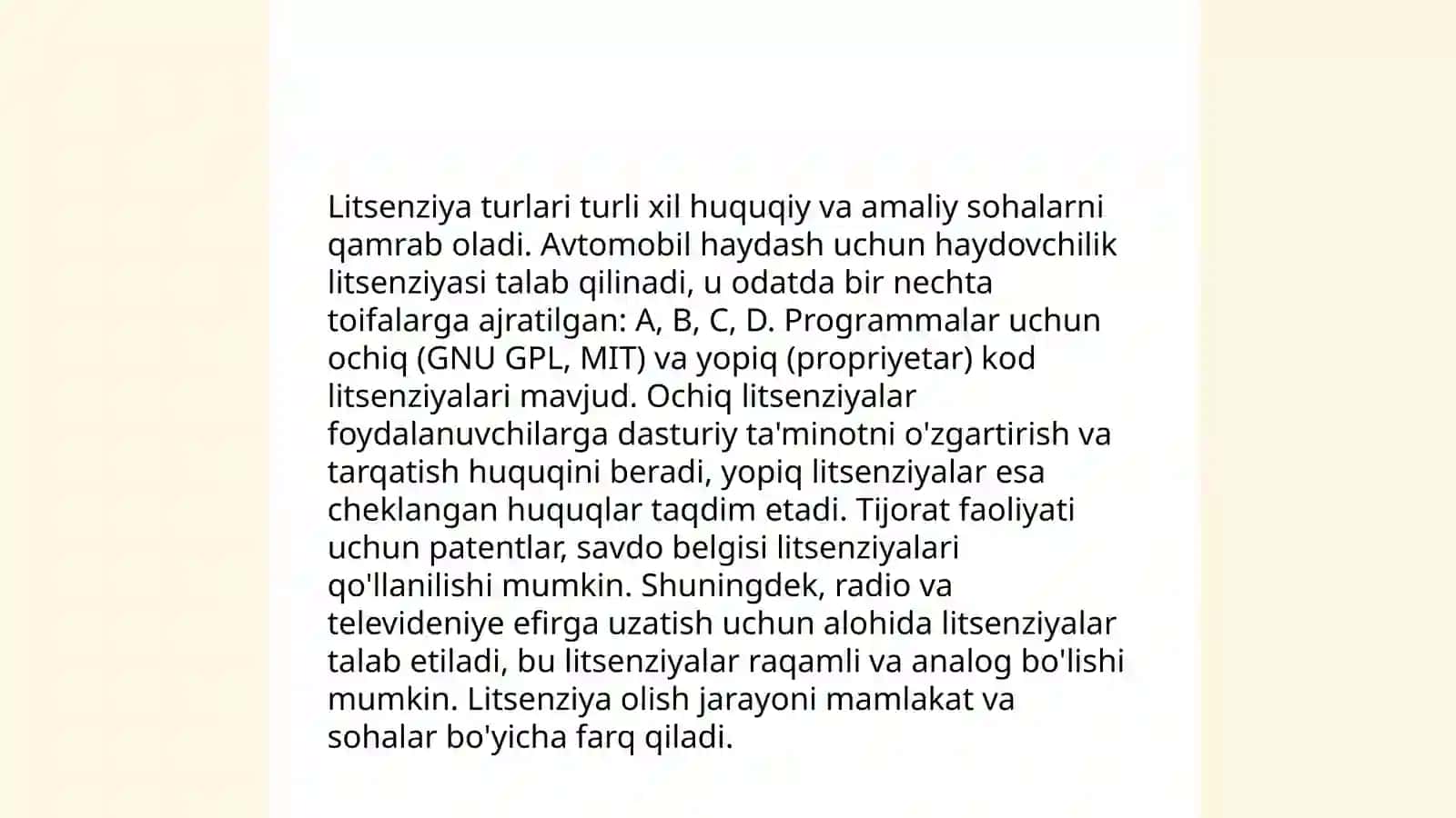 Litsenziyalash shartnomalari bo'yicha muzokaralar 4