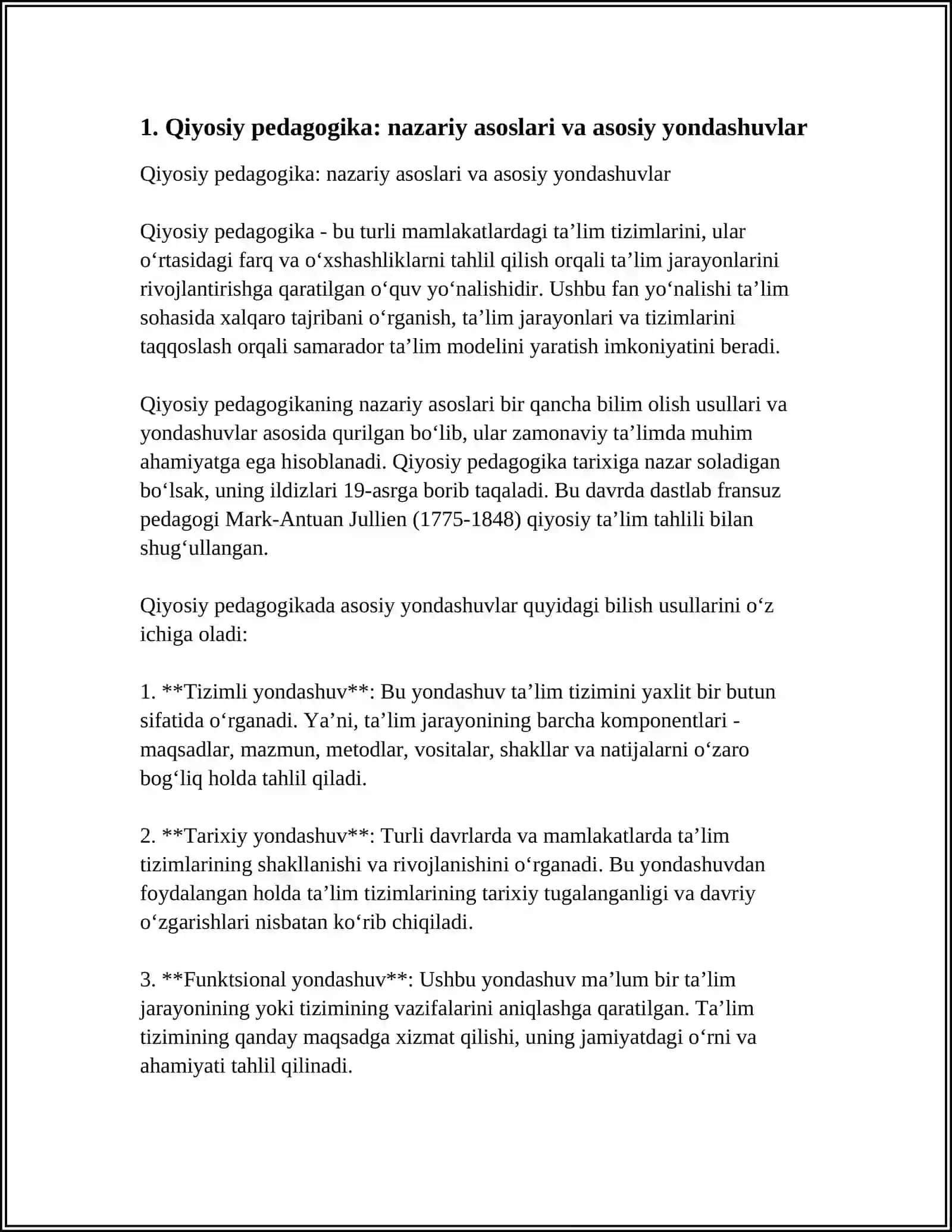 JAHON MAMLAKATLARIDA QIYOSIY PEDAGOGIK IZLANISHLARNING ILMIY-NAZARIY MANBALARI 4