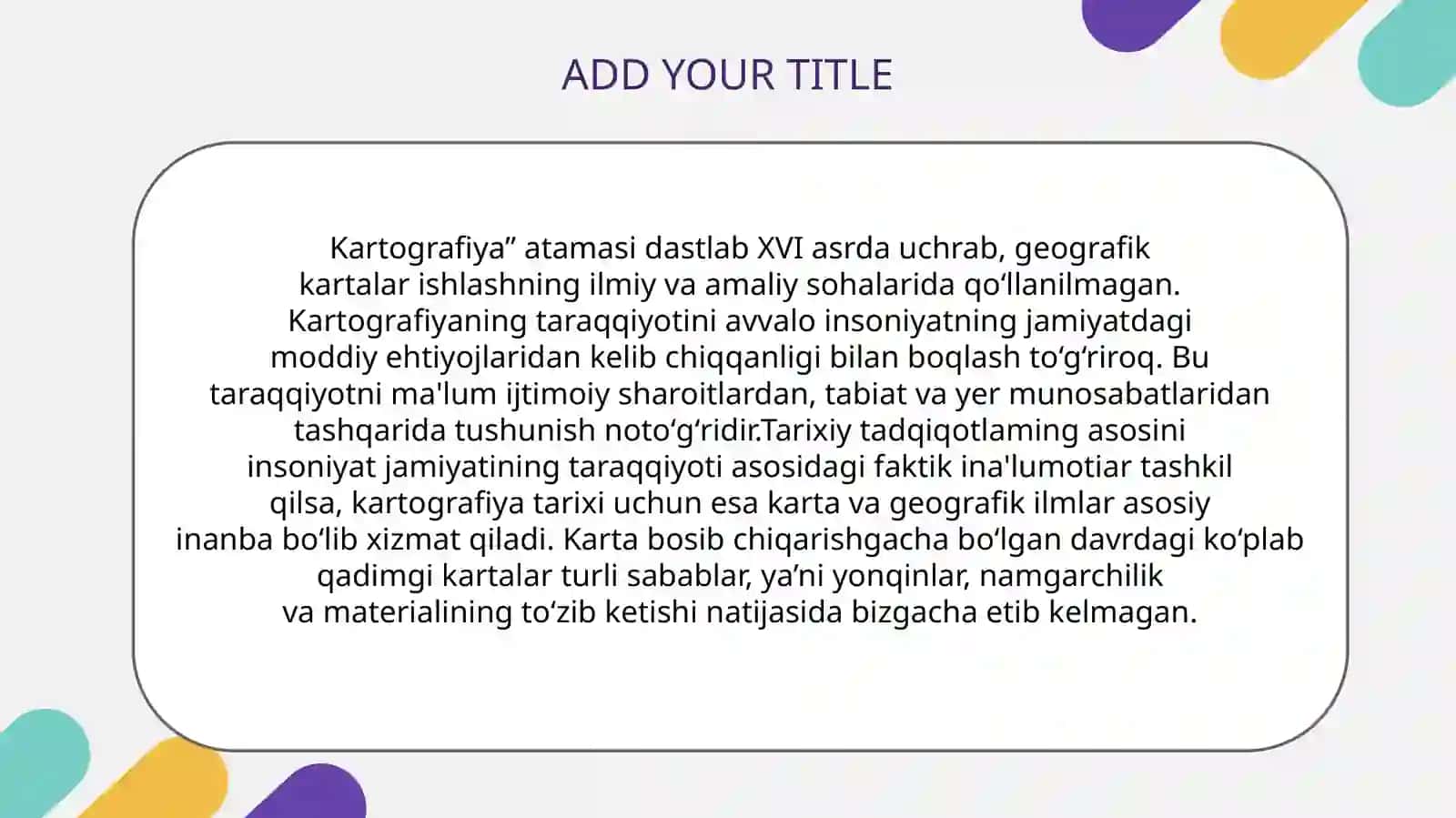 Tarixiy kartalar  turlari 4