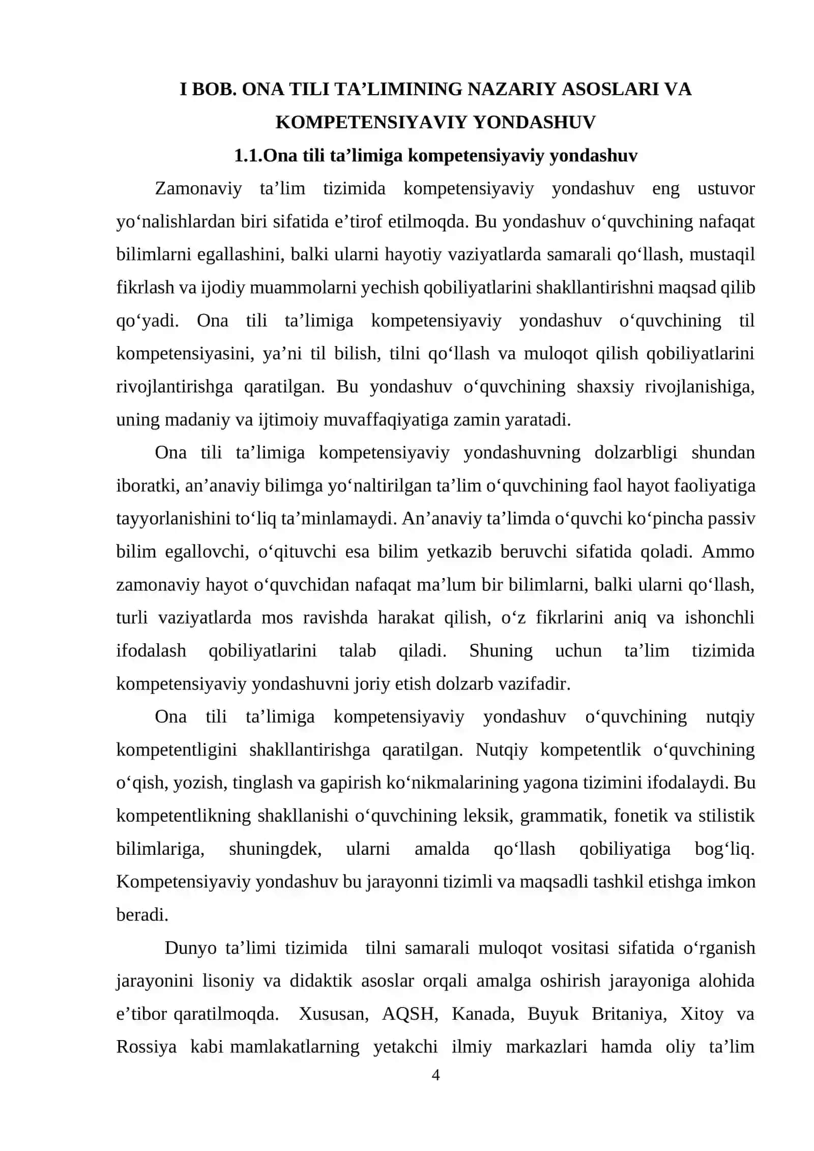 ONA TILI TA’LIMIDA SINONIMLARNI O‘QITISH METODIKASI VA NUTQIY KOMPETENTLIKNI RIVOJLANTIRISH 4