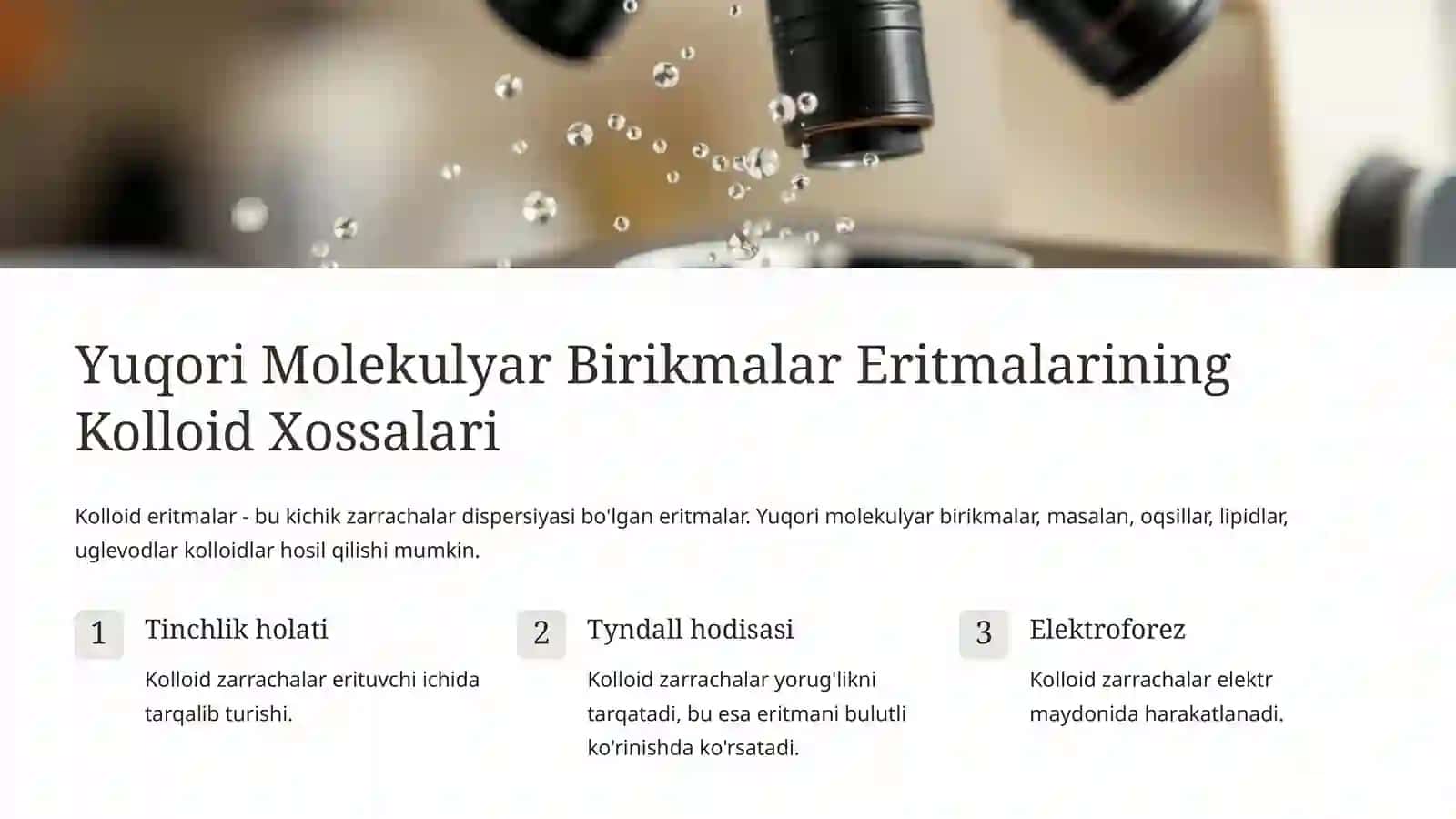 Yuqori Molekulyar Birikmalar va Qonning Kimyoviy Xossalari 4