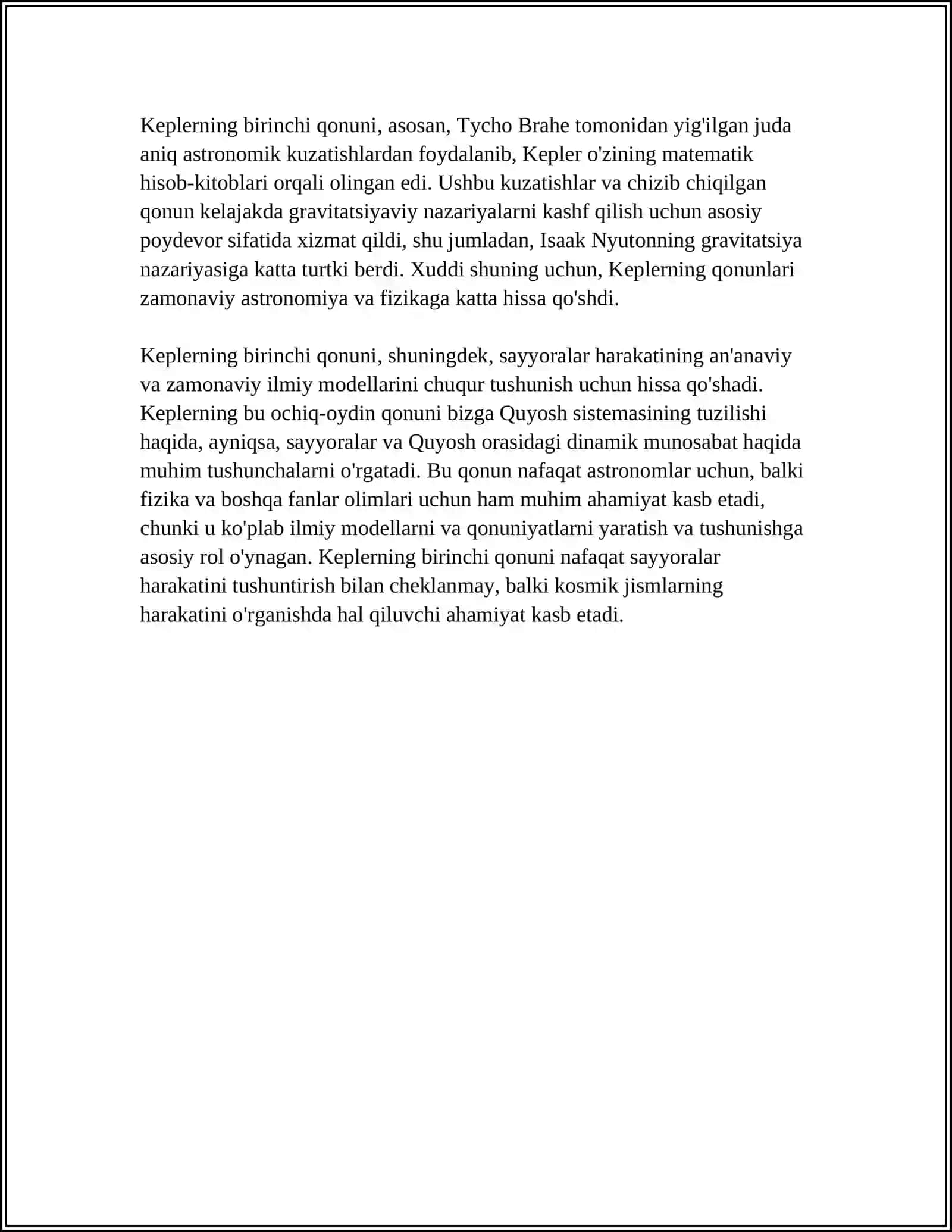 KEPLER QONUNLARI 4