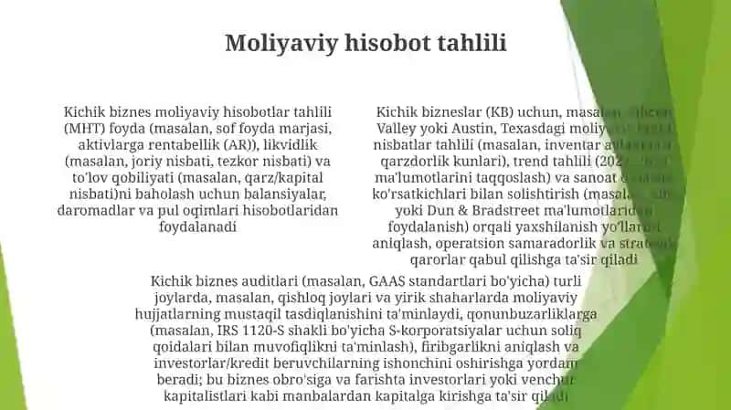 Moliyaviy hisobot tahlili 4