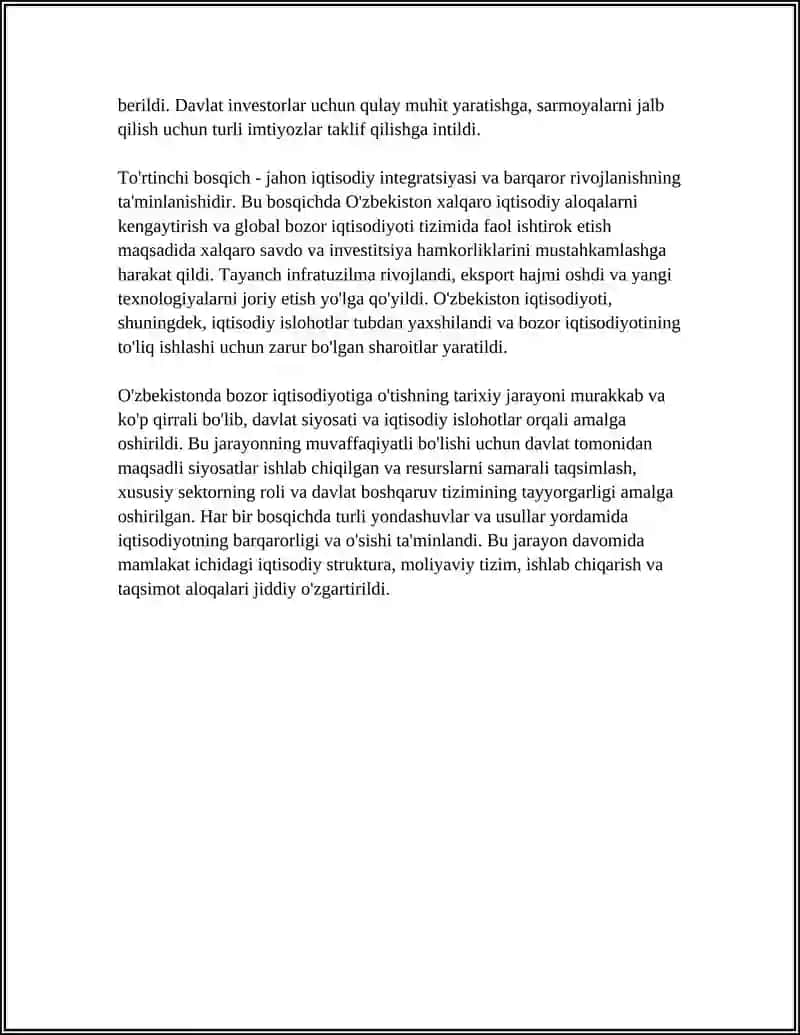 BOZOR IQTISODIYOTIGA OTISH DAVRI VA UNING OZBEKISTONDAGI XUSUSIYATLARI 4