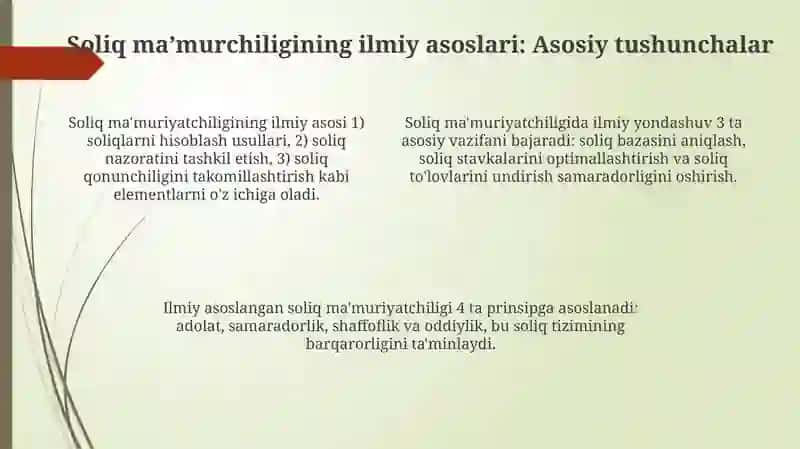 Soliq siyosati, soliq ma’murchiligini tashkil etishni ilmiy asoslari 4