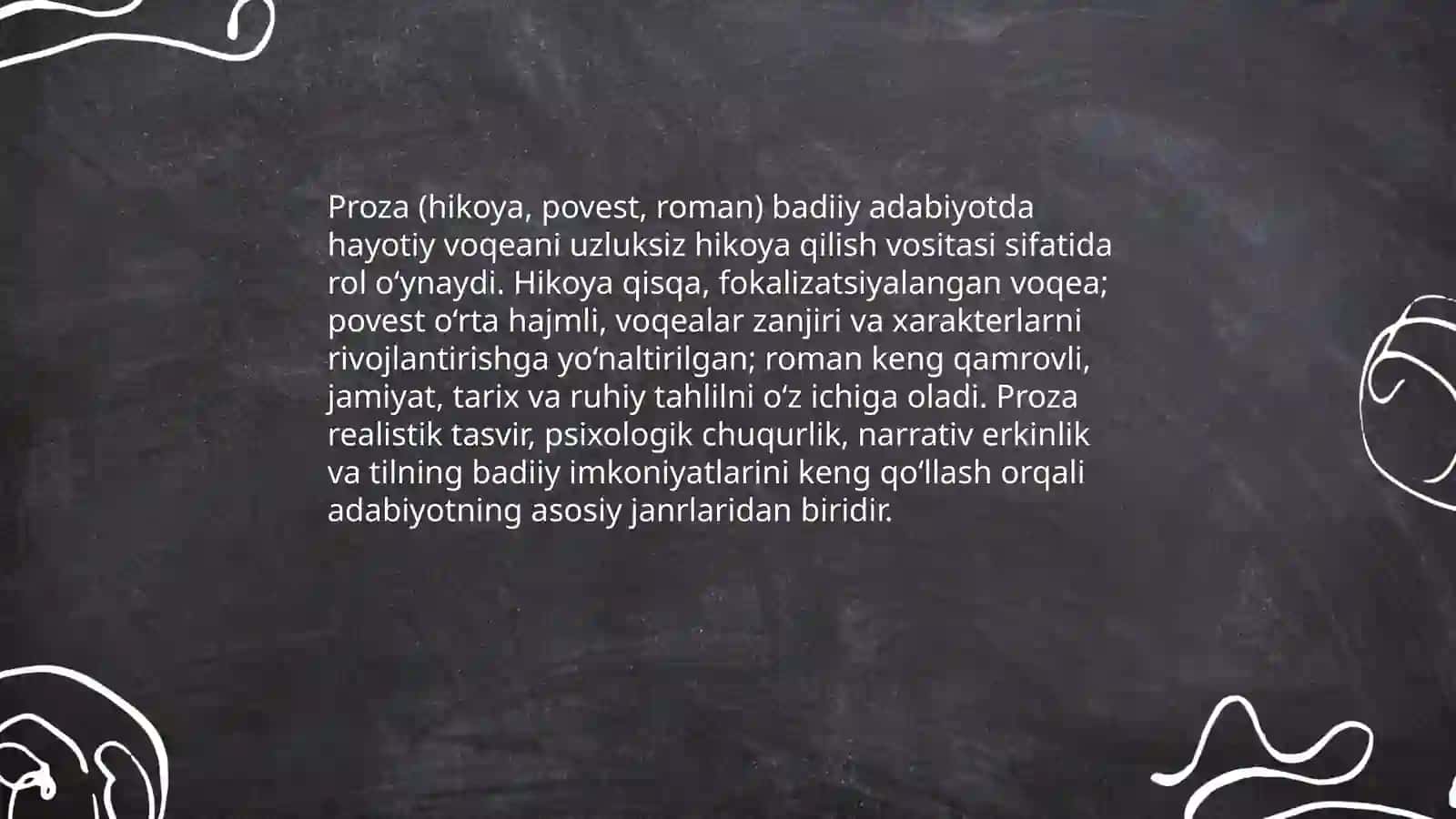 Badiiy adabiyotning sanat turlari orasidagi õrni va oziga xosligi 4
