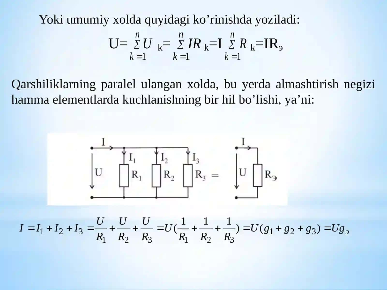 O‘zgarmas tok elektr zanjirlarini hisoblash 4