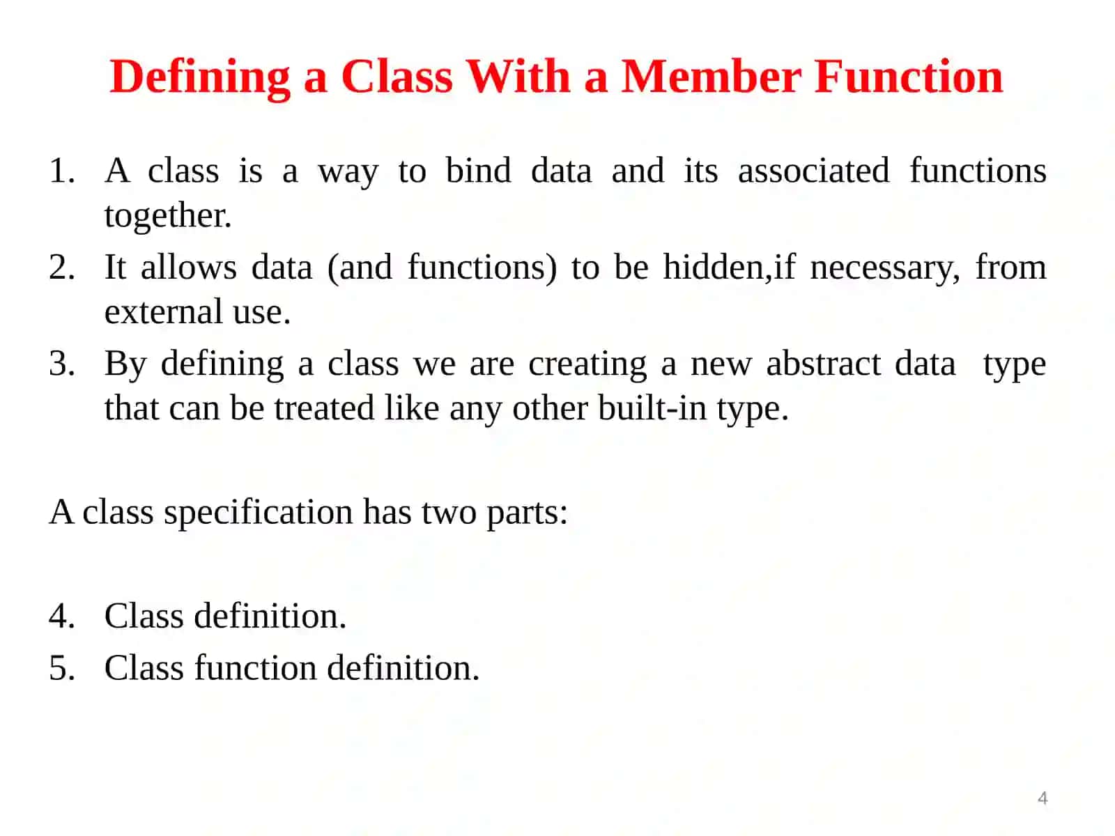 Introduction to Classes and Objects 4