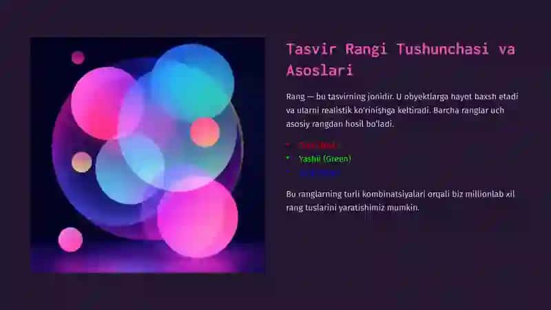 Tasvir Sifatini Boshqarish: Rang, Yorqinlik, Kontrast va Aniqlik 4