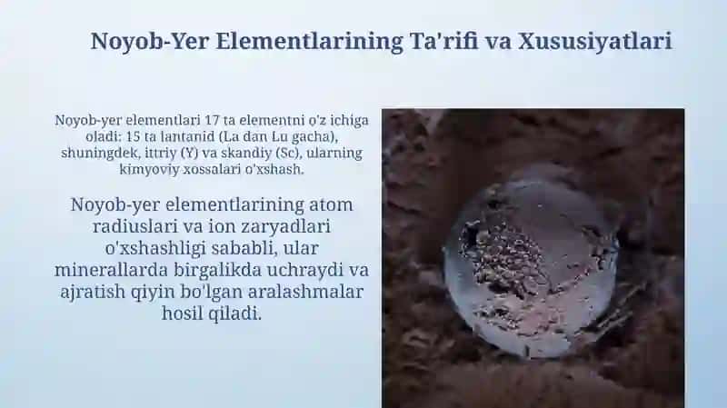 Noyob Yer Elementlarining Qo'llanilish Doirasi 4
